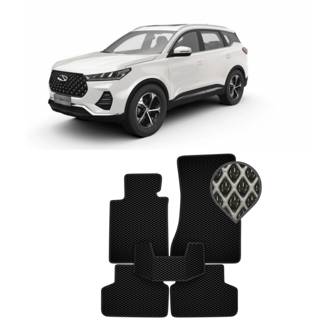 EVA килимки в салон Chery Tiggo 7 Pro 2020 - т.ч. (варіант з докаткою)