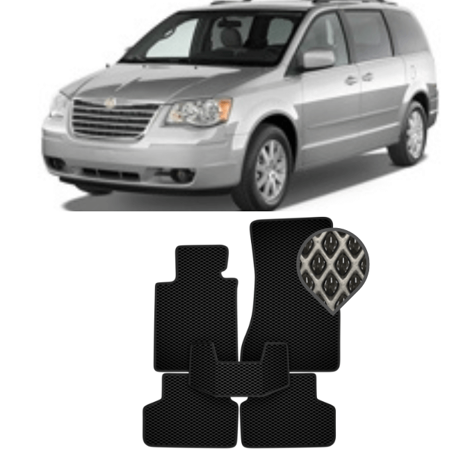 EVA килимки в салон Chrysler Town Country з 2ма підлокітниками