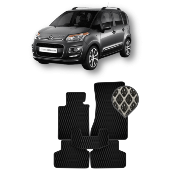 EVA килимки в салон Citroen C3 Picasso 2009 - т.ч.