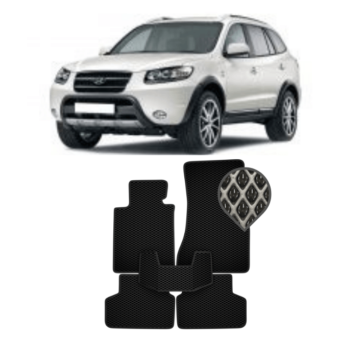 EVA коврики в салон Hyundai Santa Fe II 5 мест 2005 - 2010