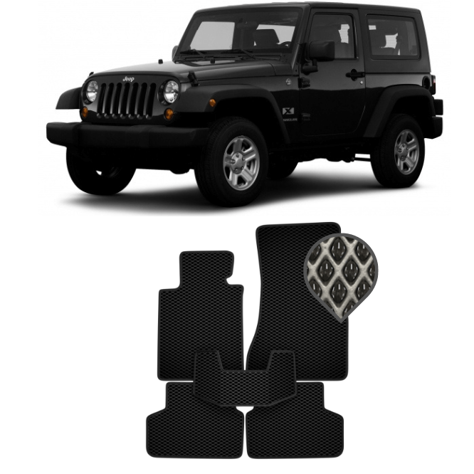 EVA килимки в салон Jeep Wrangler III (JK) 3 двері 2008 - 2017