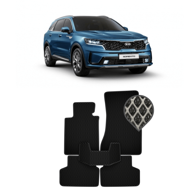 EVA килимки в салон Kia Sorento IV 2020 - т.ч. (7 місць)