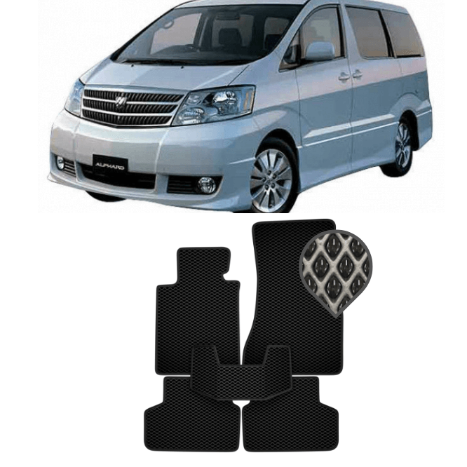 EVA килимки в салон Toyota Alphard 2002 - 2008 I покоління 7 місць