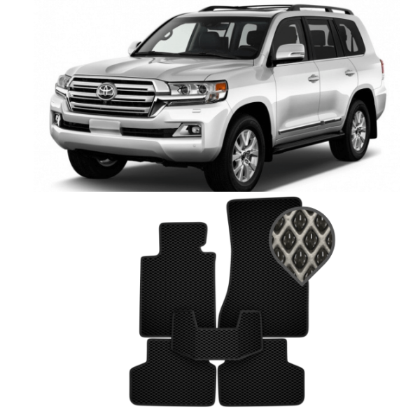 EVA килимки в салон Toyota Land Cruiser 200 2012 - 2021 (7 місць)