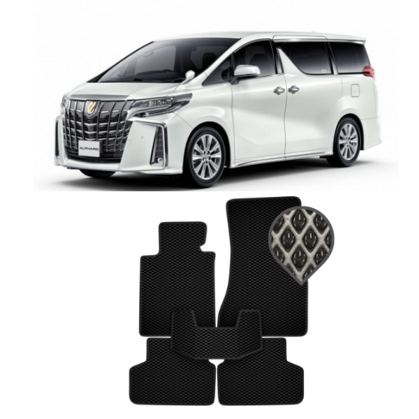 EVA коврики в салон Toyota Alphard III 2015 - н.в. гибрид 6 мест