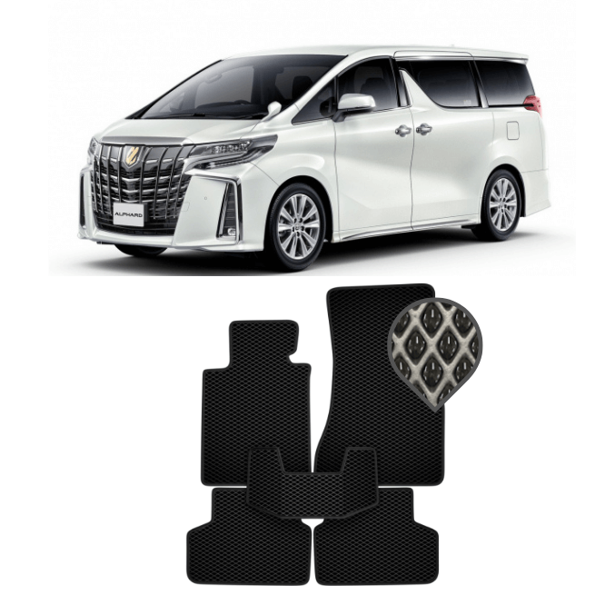 EVA килимки в салон Toyota Alphard III 2015 - т.ч. гібрид 6 місць