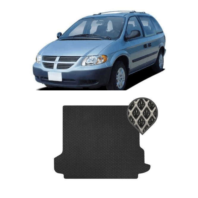 EVA килимок в багажник Dodge Caravan IV (2001 - 2007) 2 окремих сидіння (капітанські)