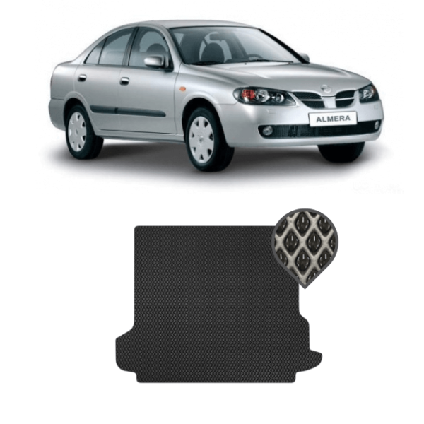 EVA килимок в багажник Nissan Almera (N16) 2000 - 2006 (седан) EVA килимок в багажник Nissan Almera (N16) 2000 - 2006 (седан)