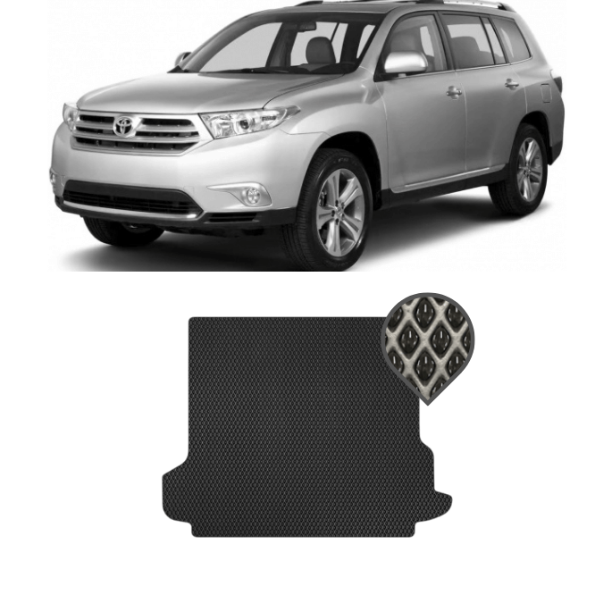 EVA килимок в багажник Toyota Highlander II (U40) 2007 - 2013 (5 місць)