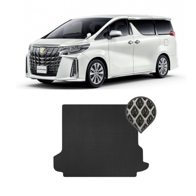 EVA килимок в багажник Toyota Alphard III 2015 - т.ч. гібрид 6 місць