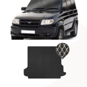 EVA коврик в багажник УАЗ патриот 2005 - 2014г с нахлестом