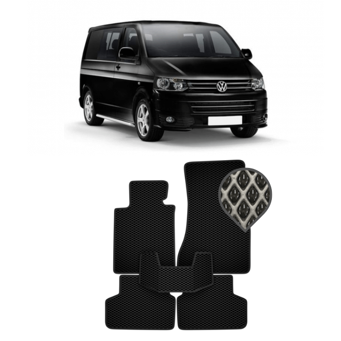 EVA коврики в салон Volkswagen Caravelle T6.1 2019 - н.в. (короткая база)