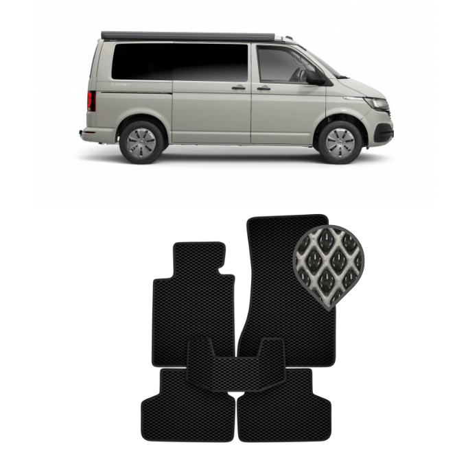 EVA коврики в салон Volkswagen Multivan (T6) 2015 - 2020 (длинная база)*