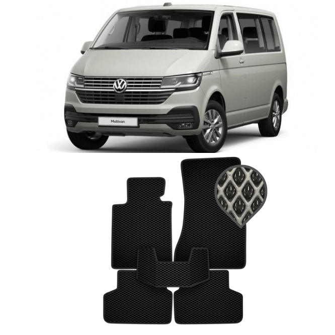 EVA коврики в салон Volkswagen Multivan (T6.1) 2019 - н.в. (короткая база)*