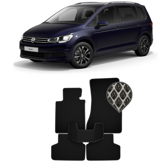 EVA коврики в салон Volkswagen Touran 5 мест 2015 - 2020